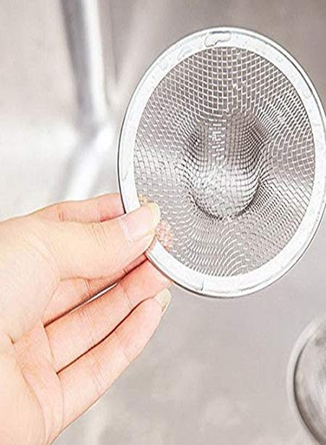 FlowAura Stainless Steel Sink Strainer Kitchen Drain Basin Basket Filter Stopper Sink Strainer (Set of 2) - Image 5
