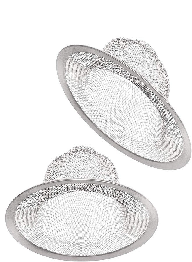 FlowAura Stainless Steel Sink Strainer Kitchen Drain Basin Basket Filter Stopper Sink Strainer (Set of 2) - Image 1