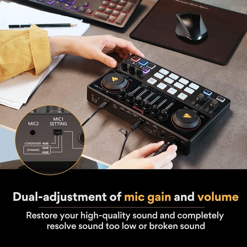 MAONO Audio Interface MaonoCaster Podcast Production Studio for Recording, Streaming, and Voice Over - Image 3