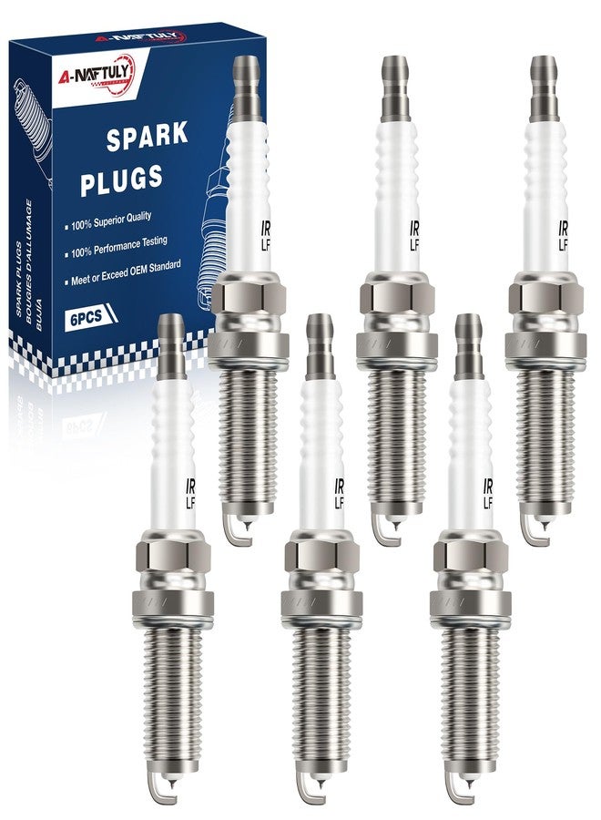 A-NAFTULY Iridium Spark Plugs 6 Pack 6619 LFR6AIX-11 Fits for 2005-2015 Toyota Tacoma Camry Avalon 4Runner FJ Cruiser Highlander RAV4 Sienna Tundra Venza 3.5L 4.0L & 2007-2015 Lexus RX350 ES350 3.5L - Image 1