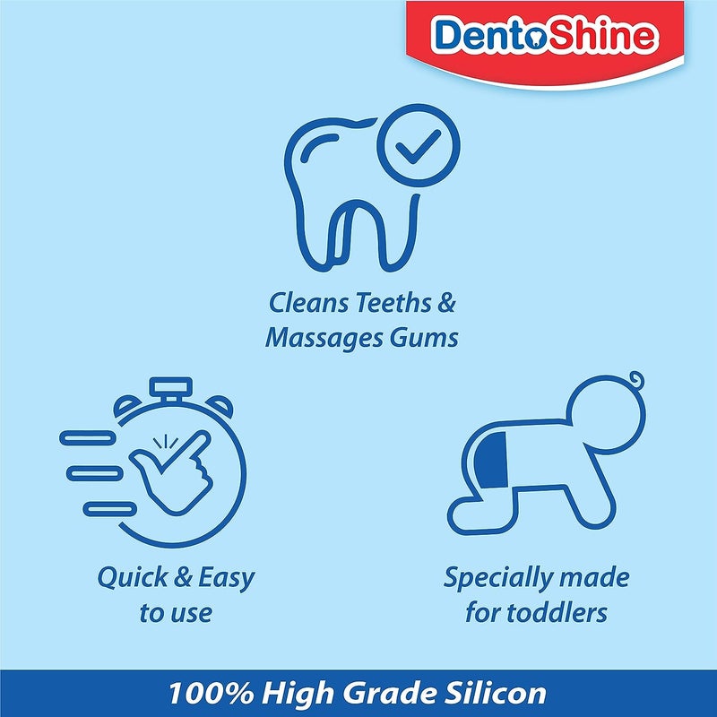 DentoShine Finger Brush Ultra Soft - Blue - Image 3