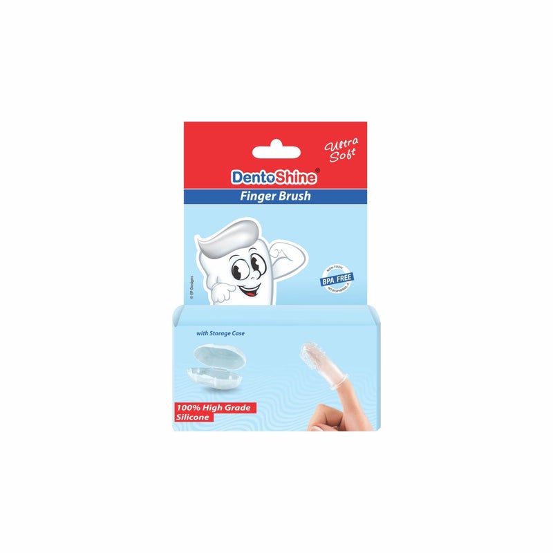 DentoShine Finger Brush Ultra Soft - Blue - Image 1