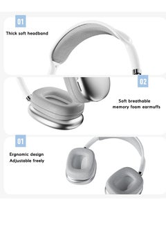 P9 Immersive Active Noise Cancelling Over-Ear Headphones, Epitome of Cutting-Edge Design and Premium Sound Quality. Elevate Your Listening Experience, Fusion of Style and Comfort (WHITE) - pzsku/Z8B775B5BCD7C9E09F645Z/45/_/1716810868/1fc8f758-8dae-420f-8fc5-845814345e7e