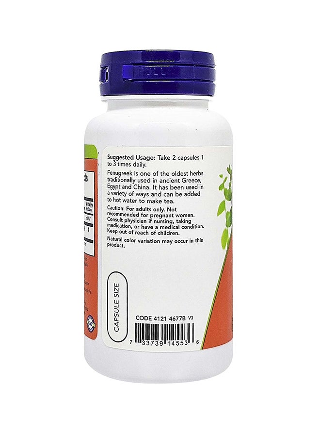 Now Foods Fenugreek 500 Mg 100 Capsules - Image 2