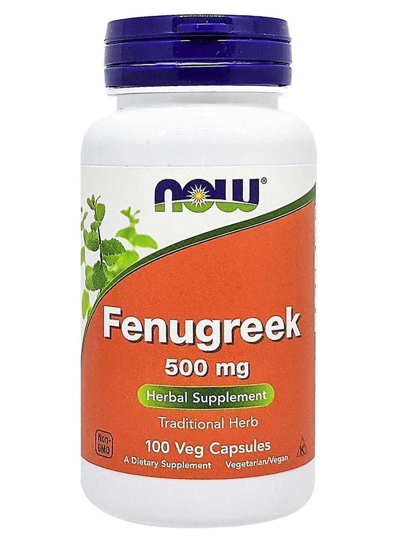Now Foods Fenugreek 500 Mg 100 Capsules - Image 1