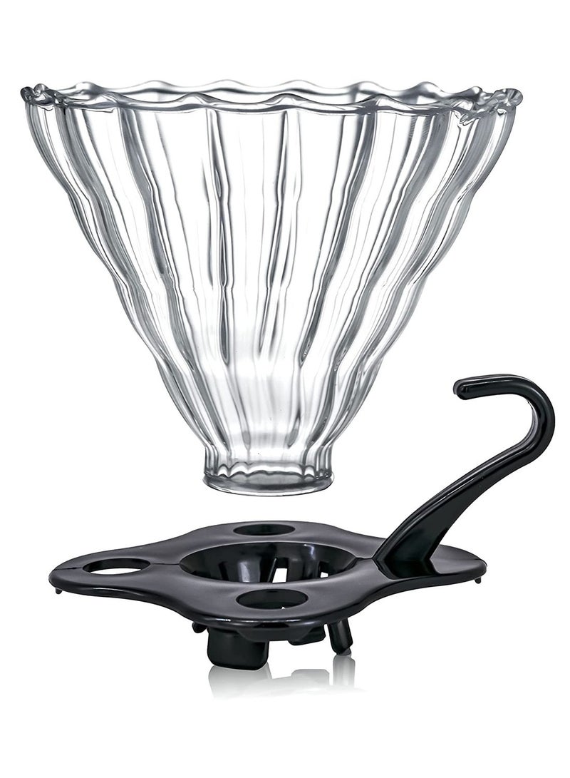 EqiEch V60 Pour Over Coffee Maker Set Electric Stove 12-Piece Hand Brew Coffee Set Drip Coffee Machine Set Suitable For 1-4 CUPS - Image 5