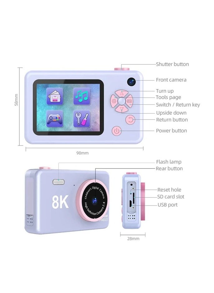 Generic 8K Rechargeable Mini Camera for Students Digital Camera for Kids Girls Boys  - Image 4