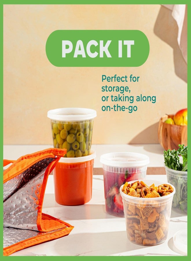JoyServe 16 Oz Deli Food Containers with Lids - (36 Sets) Airtight Plastic Food Storage for Takeout, Meal Prep, To-Go, and Soup Freezer Containers with 36 Lids, BPA-Free, Dishwasher, Microwave Safe - Image 5