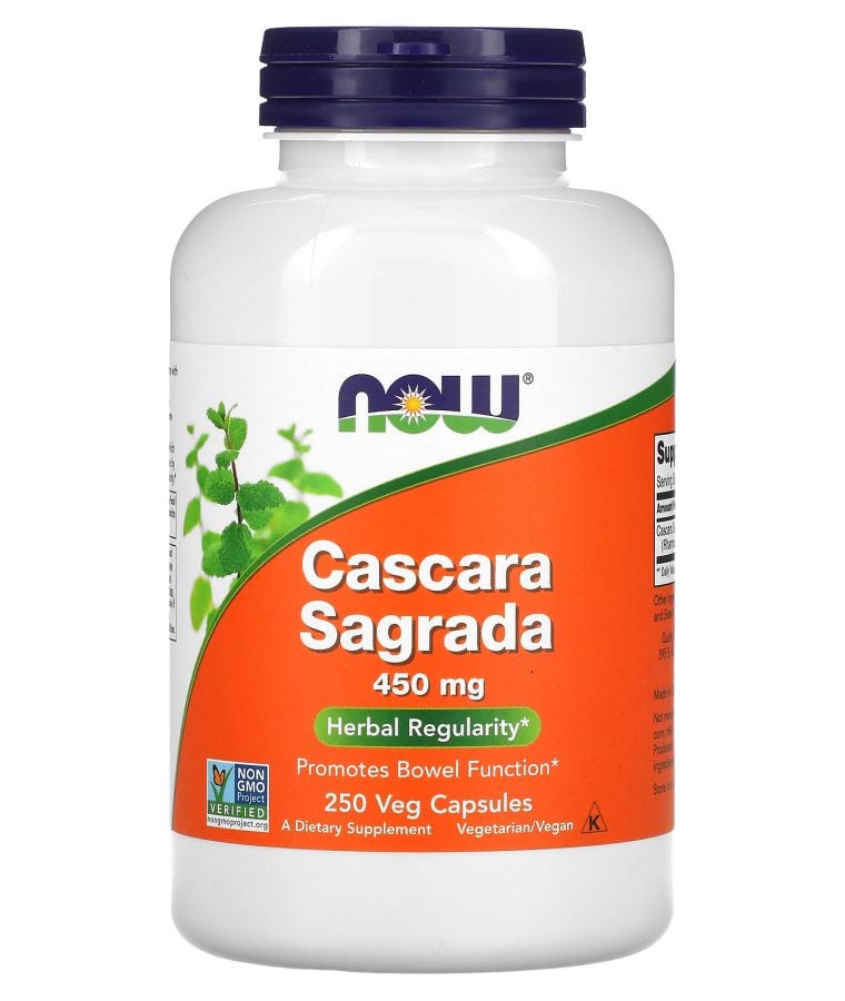 now Cascara Sagrada 450 mg 250 Veg Capsules