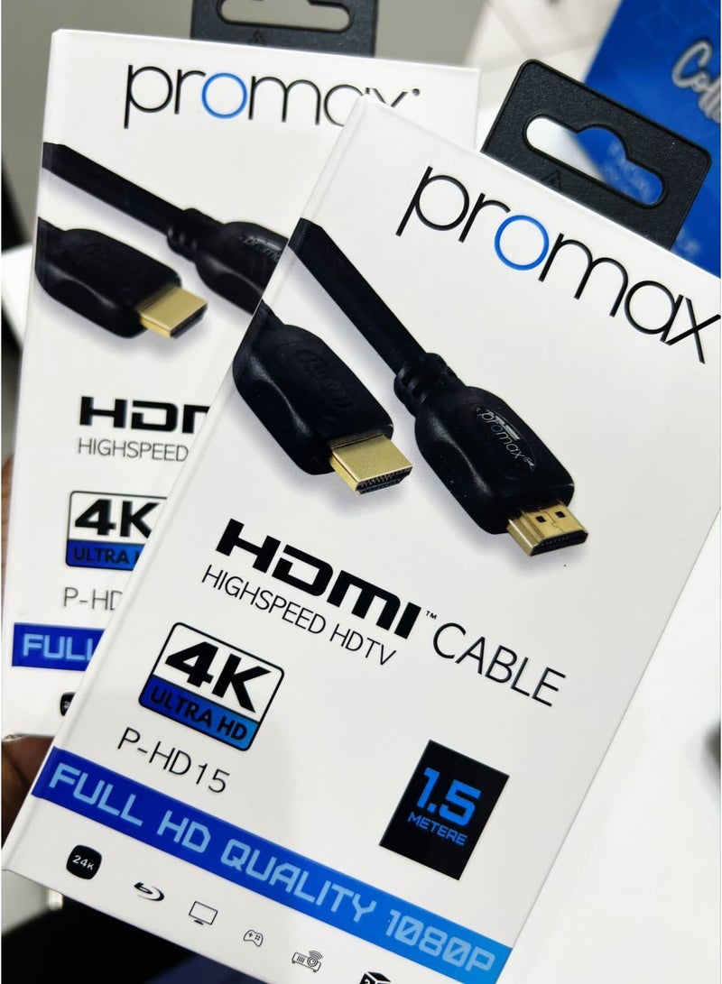 Promax 4K HDMI Cable 1.5Mtr - Image 2