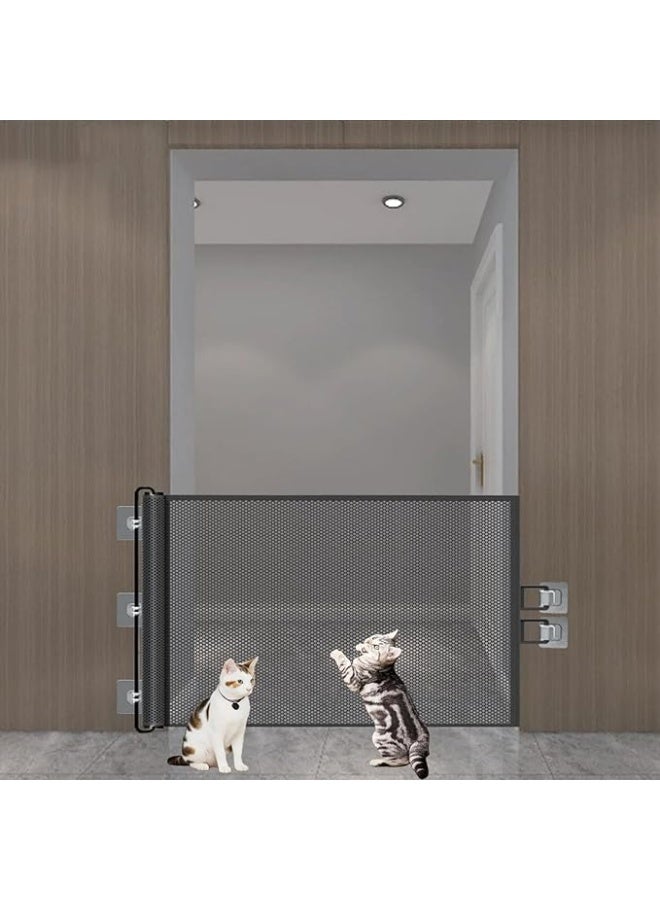 Pet door rail Automatic Closing Baby Gate (78 * 180cm), Retractable Safety Gate for Stairs and Doorways, Mesh Pet Gate for Indoor/Outdoor, Stairs, Children and Dogs - Image 2