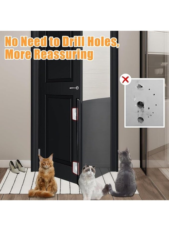 Pet door rail Automatic Closing Baby Gate (78 * 180cm), Retractable Safety Gate for Stairs and Doorways, Mesh Pet Gate for Indoor/Outdoor, Stairs, Children and Dogs - Image 5