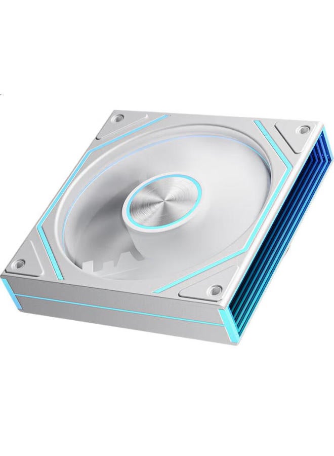 Aigo Aurora Z13 Pro White Argb 5V3 Pin Motherboard Sync Computer Case Fan 12Cm/Pwm Temperature Control Adjustment/Infinity Mirror - Image 3