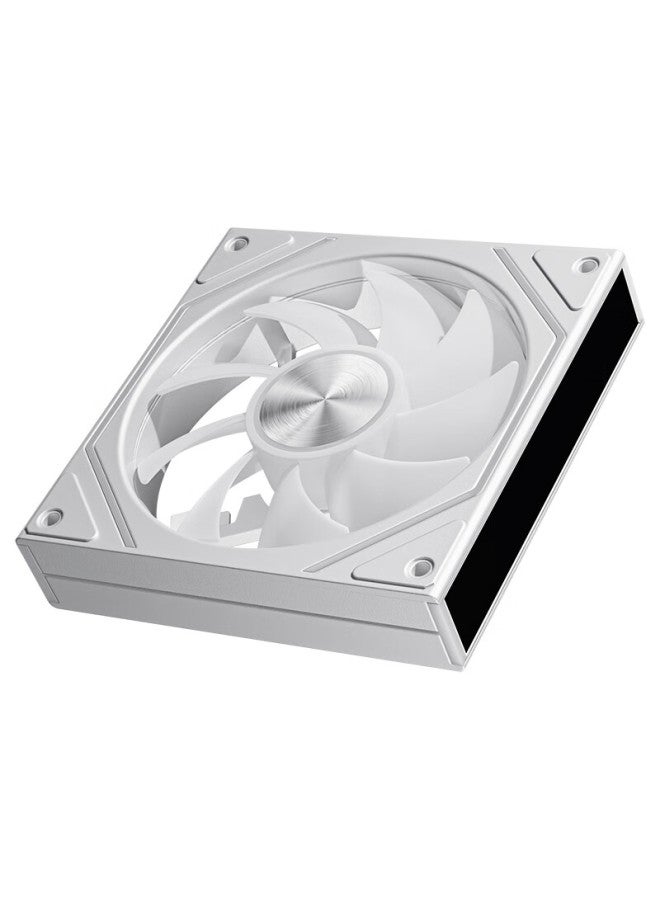 Aigo Aurora Z13 Pro White Argb 5v3 Pin Motherboard Sync Computer Case Fan 12cm/pwm Temperature Control Adjustment/infinity Mirror - Image 2