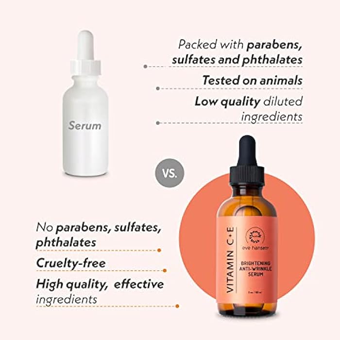 Eve Hansen Vitamin C Serum for Face - Facial Serum with Hyaluronic Acid, Vitamin E and Aloe Vera 1 oz - for softer, smoother, and more refined Skin - Image 5