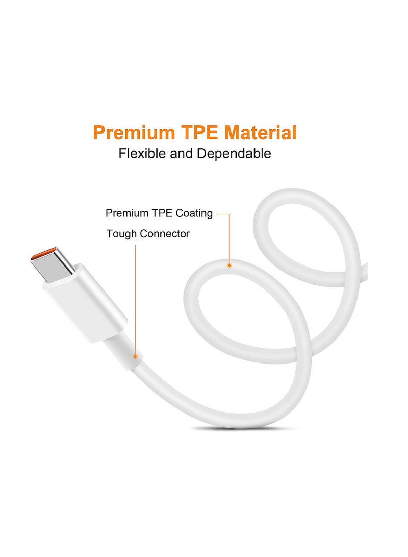 2Packs USB C to USB C Chargeing Cable for Redmi Note 14 13 Pro 12s 11 Pro, 3A Fast Charging Type C Cable for Xiaomi 12T Pro 11T Pro 11T 12 Pro 13 Pro Pad 5 POCO M5S X3 NFC F4 GT M4 Pro Redmi 10 10C,White  - Image 2