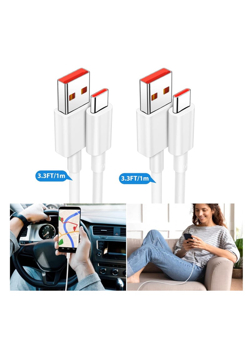2Packs USB C to USB C Chargeing Cable for Redmi Note 14 13 Pro 12s 11 Pro, 3A Fast Charging Type C Cable for Xiaomi 12T Pro 11T Pro 11T 12 Pro 13 Pro Pad 5 POCO M5S X3 NFC F4 GT M4 Pro Redmi 10 10C,White  - Image 4