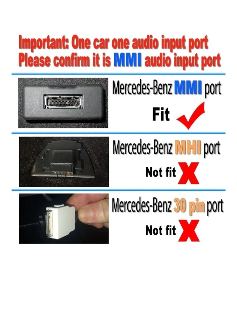 Vierex - Bluetooth For Mercedes Wireless Adapter Audio Radio AMI MMI Music Interface Adapter Bluetooth - Image 1