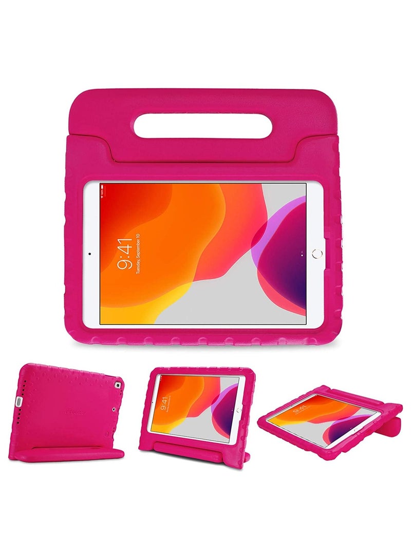 Procases Kids Case for iPad 10.2 inch 9th 2021/ 8th 2020/ 7th 2019/ iPad Air 10.5" 2019/ iPad Pro 10.5, Shockproof Convertible Handle Stand Cover Light Weight Kids Friendly Case for iPad 9/8/7 -Magenta - Image 1
