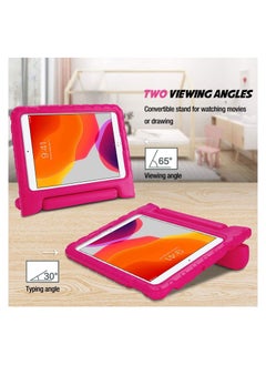 Procases Kids Case for iPad 10.2 inch 9th 2021/ 8th 2020/ 7th 2019/ iPad Air 10.5" 2019/ iPad Pro 10.5, Shockproof Convertible Handle Stand Cover Light Weight Kids Friendly Case for iPad 9/8/7 -Magenta  - Image 5