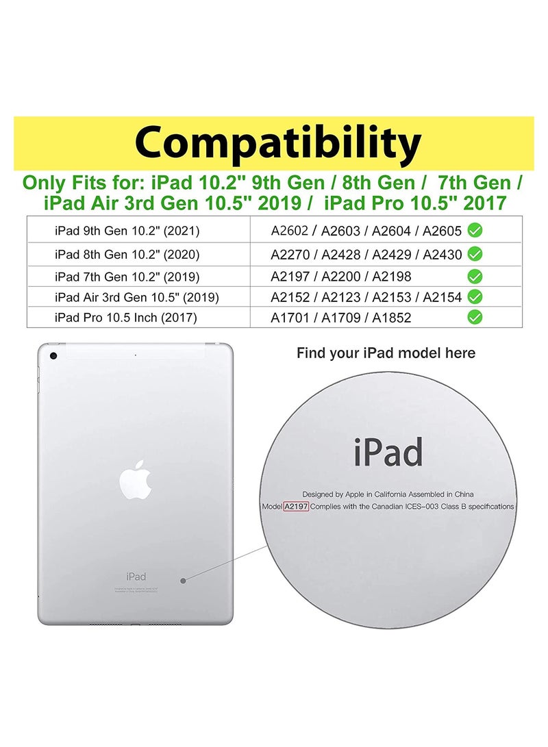 Procases Kids Case for iPad 10.2 inch 9th 2021/ 8th 2020/ 7th 2019/ iPad Air 10.5" 2019/ iPad Pro 10.5, Shockproof Convertible Handle Stand Cover Light Weight Kids Friendly Case for iPad 9/8/7 -Magenta - Image 2