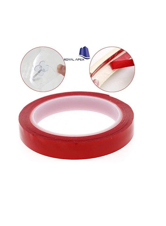 Strong Double-sided Sticky Clear Traceless Acrylic Transparent Adhesive Tape for Home Wall Room Office Decor Phones Pictures Household & Outdoor Mounting 18mm x 50 m - Image 2