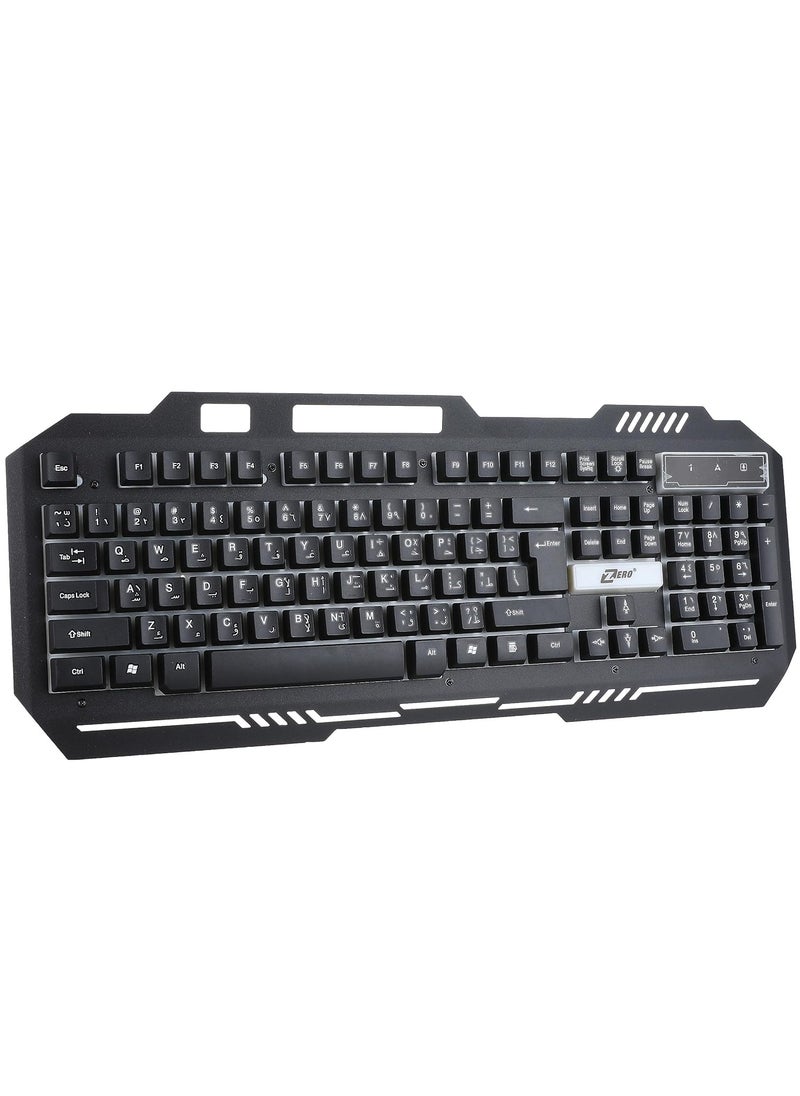 Zero USB Wired Gaming and Business Keyboard - Amazing RGB Lighting Effects - Modern and Elegant Design with the Highest Materials - Model ZR-2080  - Image 2