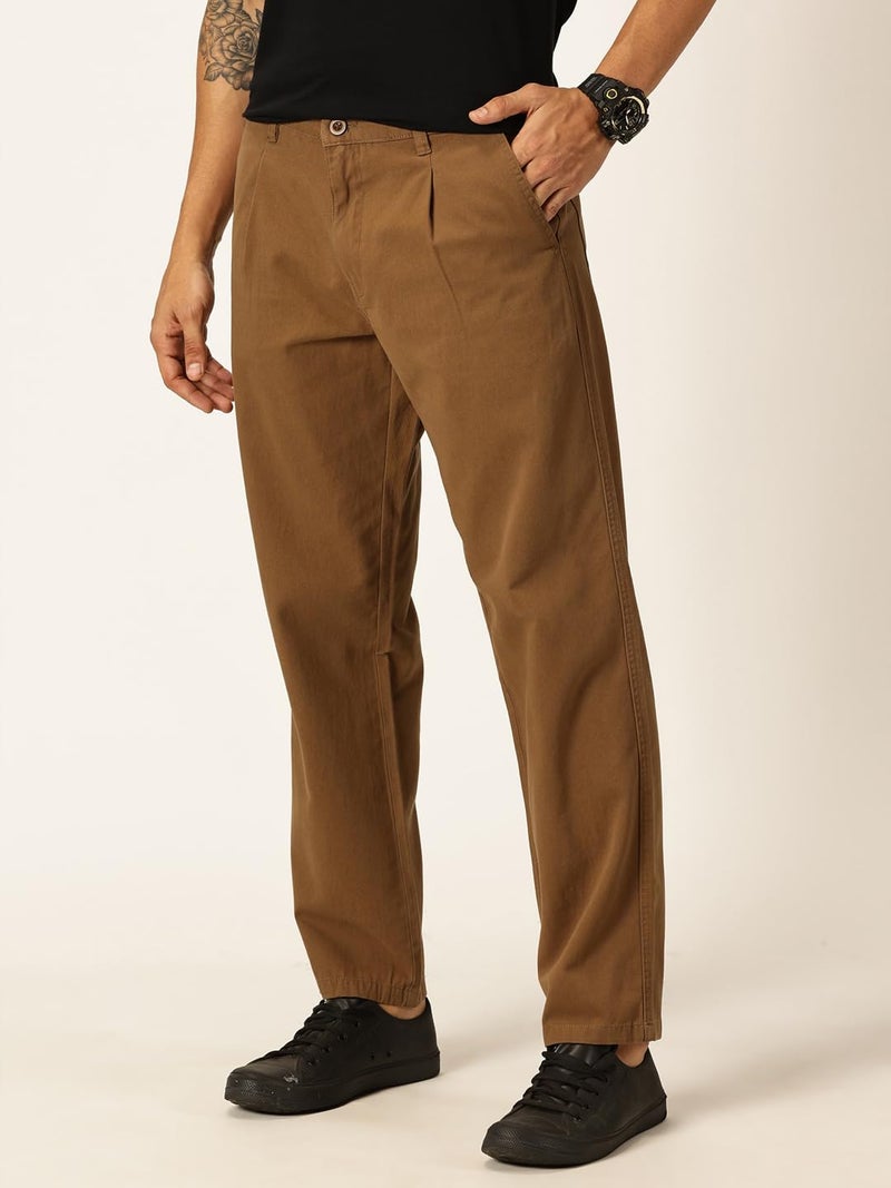 Thomas Scott Men 100% Cotton Straight Fit Chino Trouser (Dark Khaki, 34) - Image 2