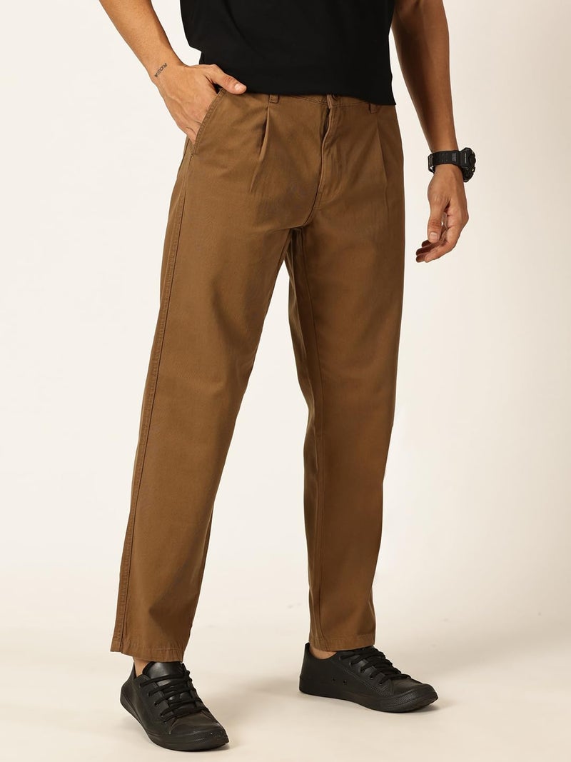 Thomas Scott Men 100% Cotton Straight Fit Chino Trouser (Dark Khaki, 34) - Image 3