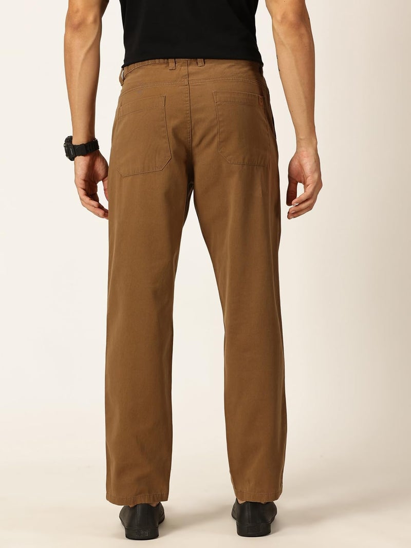 Thomas Scott Men 100% Cotton Straight Fit Chino Trouser (Dark Khaki, 34) - Image 4