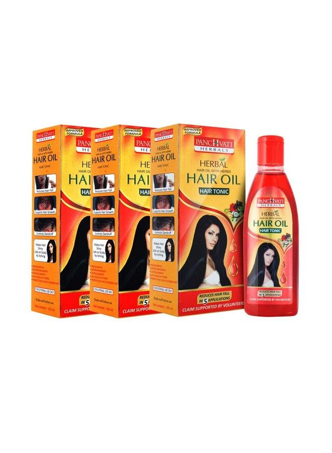 Panchvati Herbals Hair Oil Promotes Thick Healthy And Shining Hair. Controls Thinning Of Hair Supports Hair Growth Pack Of 3 300 Ml - Image 2