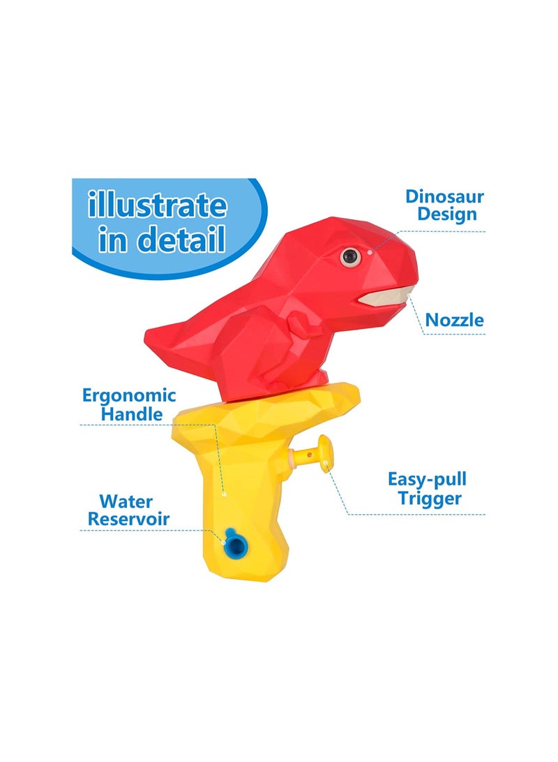 DUNISO 5pcs Dinosaur Water Gun Toy Toddler playset Water for Kids Ages 2-8 Water Outside Toys Summer Child Plastic Lip Gloss Summer Swimming Pool Beach Party Favor Toys for Boys and Girls - Image 4
