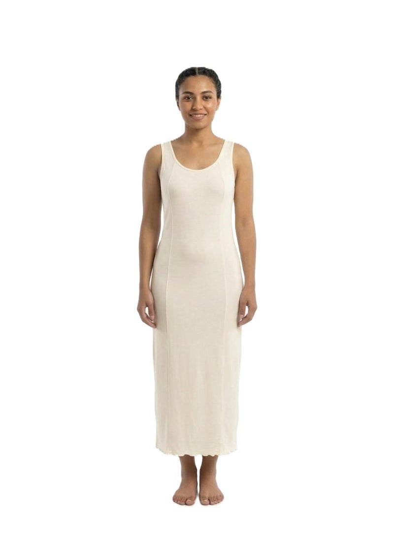 Long summer nightgown for women – with straps – soft cotton