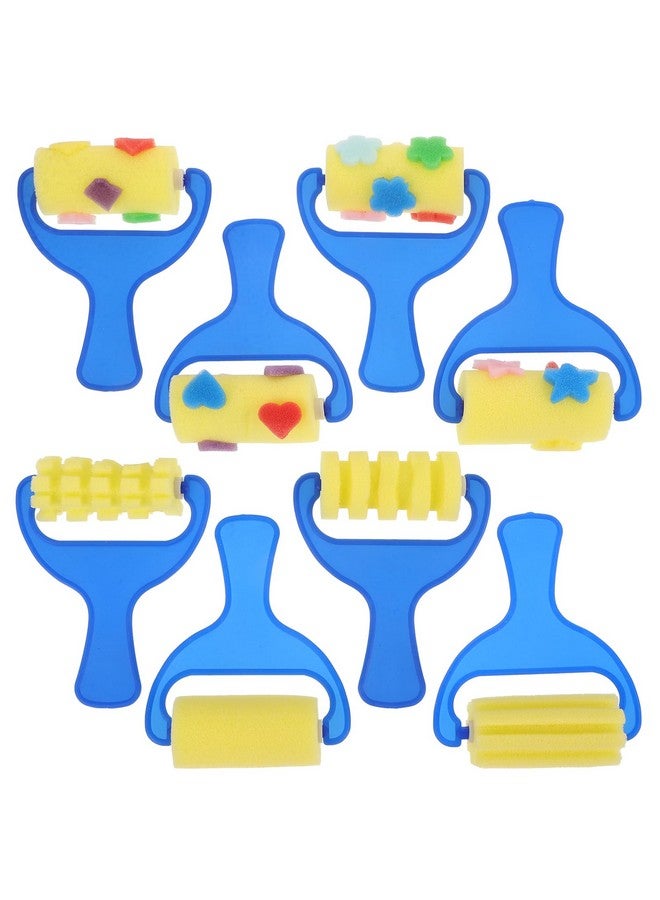 STOBOK Drawing Sponge Roller Brush Kids Paint Graffiti Diy Tool Sponge Brush,8 Pieces - Image 1
