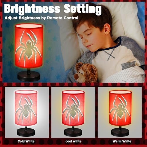 Glooglitter Spider Table Lamps Gifts 3 Colors Dimmable Lights 9.72 x 5.12 Inch Spider Night Light Bedroom Bedside Lamps for Room Bedroom Desk Home Decor Birthday Gifts - Image 4