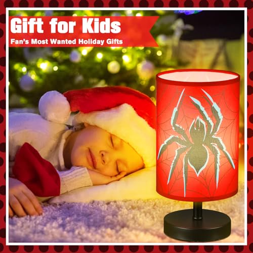Glooglitter Spider Table Lamps Gifts 3 Colors Dimmable Lights 9.72 x 5.12 Inch Spider Night Light Bedroom Bedside Lamps for Room Bedroom Desk Home Decor Birthday Gifts - Image 3