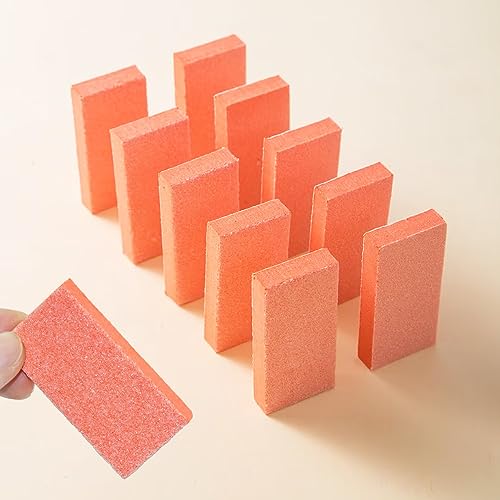 NOVAL 50 PCS Nail Buffer Block Disposable Nail Buffer Blocks Bulk Small Orange Nail Buffers Sanding Block Buff Nails for PreApplication of Acrylic Nails Professional Nail Salon80100 GritOrange - Image 2