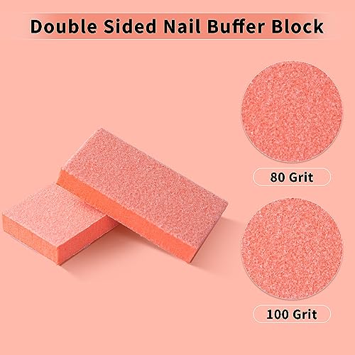 NOVAL 50 PCS Nail Buffer Block Disposable Nail Buffer Blocks Bulk Small Orange Nail Buffers Sanding Block Buff Nails for PreApplication of Acrylic Nails Professional Nail Salon80100 GritOrange - Image 5
