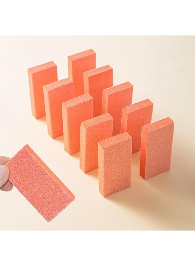 NOVAL 50 PCS Nail Buffer Block Disposable Nail Buffer Blocks Bulk Small Orange Nail Buffers Sanding Block Buff Nails for PreApplication of Acrylic Nails Professional Nail Salon80100 GritOrange - Image 1