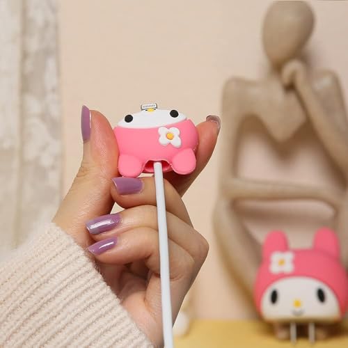VNJ ACCESSORIES Protective Charger Case for iPhone 18W 20W iPhone 16 15 14 13 12 11 Pro Max Charging Cable Charger Protective Cover Data Cable Protective Sleeve-Sanrio Kitty Multicolor - Image 4