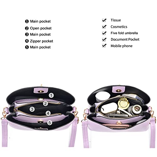 Xiaoyu Small Crossbody Bags for Women Fashion Purses for Teenage Girls Lightweight Handbags Shoulder Bag (Purple) - Image 5