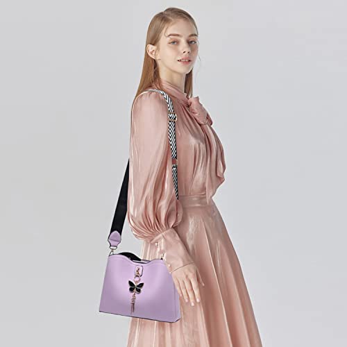 Xiaoyu Small Crossbody Bags for Women Fashion Purses for Teenage Girls Lightweight Handbags Shoulder Bag (Purple) - Image 4