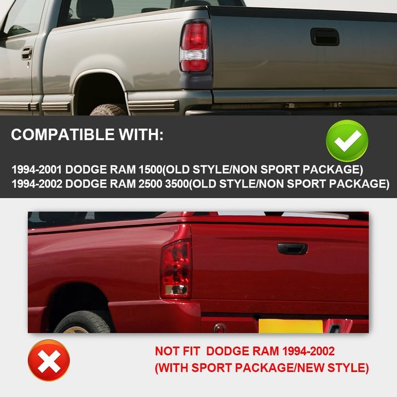 GPLUS G-PLUS Tail Lights Compatible with Dodge Ram 1500/2500/3500 (1994-2002) - Driver & Passenger Side - Image 2
