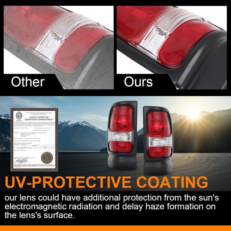 GPLUS G-PLUS Tail Lights Compatible with Dodge Ram 1500/2500/3500 (1994-2002) - Driver & Passenger Side - Image 5