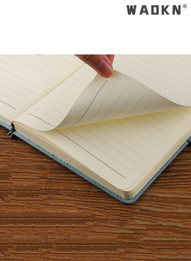 Notebook,A5 Lined Leather Journal Notebook,Personalized Hardcover Journal Set with Pen &Gift Box,240 Pages 100gsm Thick Ruled Paper Daily Diary for Men Women School,Travel,Business,Work,Home Writing