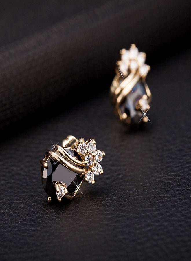 YAZILIND Elegant 18K Gold Plated Cubic Zirconia Multicolor Stud Earrings for Women - Image 4