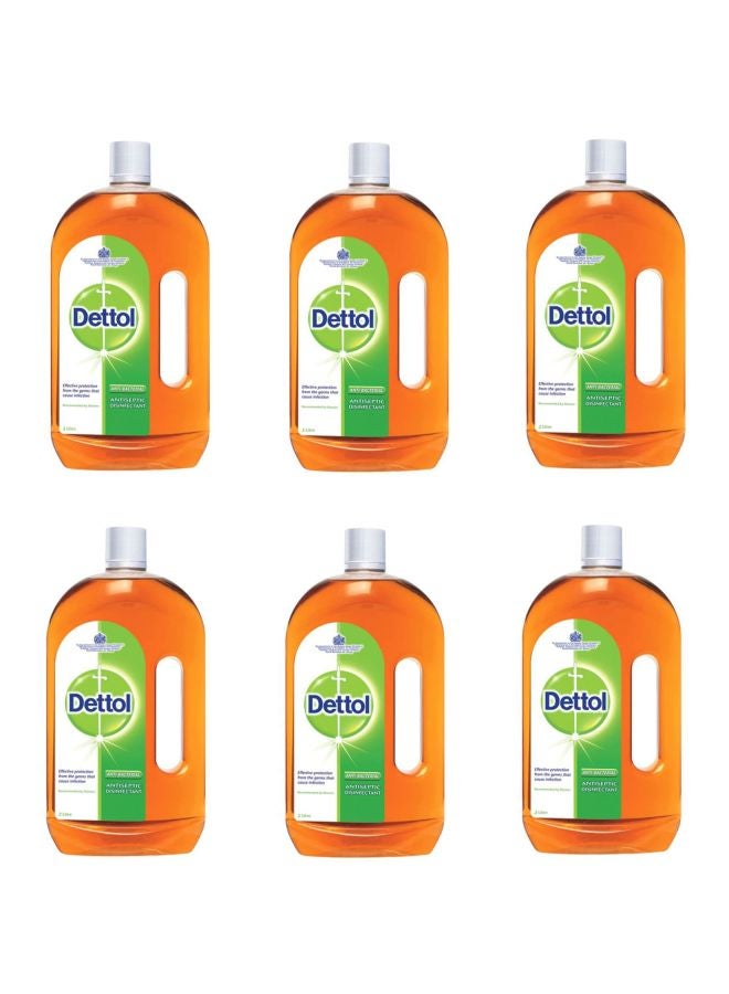 Dettol 6-Piece Antiseptic Disinfectant Liquid Brown 6x2Liters