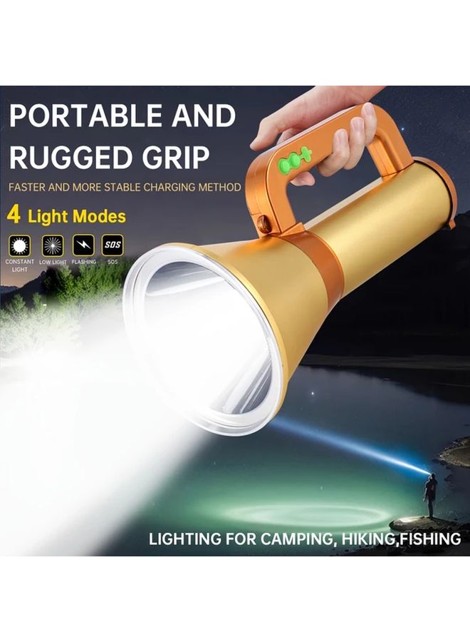 High Power Portable LED Flashlight 4 Lighting Modes USB Rechargeable Search Light - Image 1