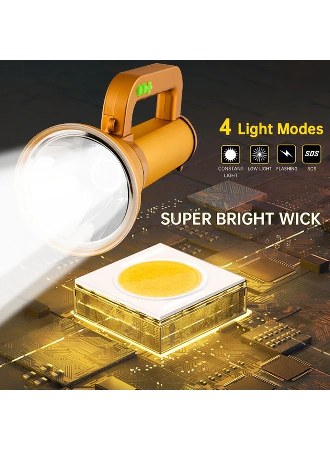 High Power Portable LED Flashlight 4 Lighting Modes USB Rechargeable Search Light - Image 5