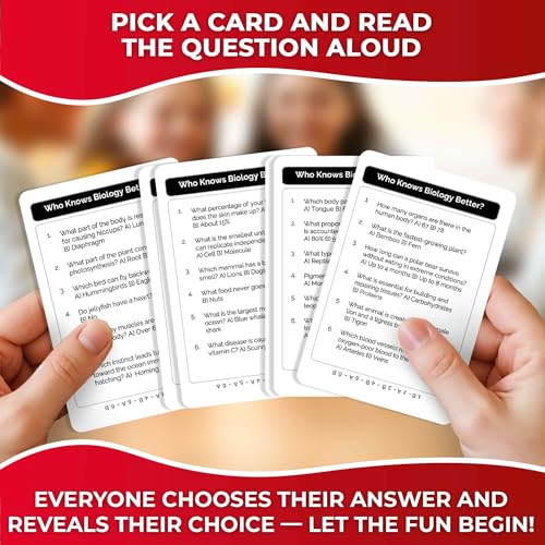 QUOKKA Board Games for Kids 812 and Family Educational Trivia Card Game for Kids Age 8 Who Knows Biology Better 500 Questions for Fun Learning and Family Game Night - Image 5